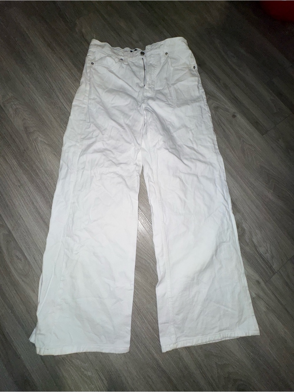 GAP Women's High-Rise White Wide-Leg Jeans